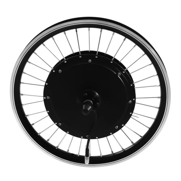 Sähköpyörän muunnossarja - Etunapamoottori - 500W 340 RPM - 50,8 cm renkaille - Jarrukahvat moottorin katkaisulla - Sopii V-jarru/levyjarrulle - Musta