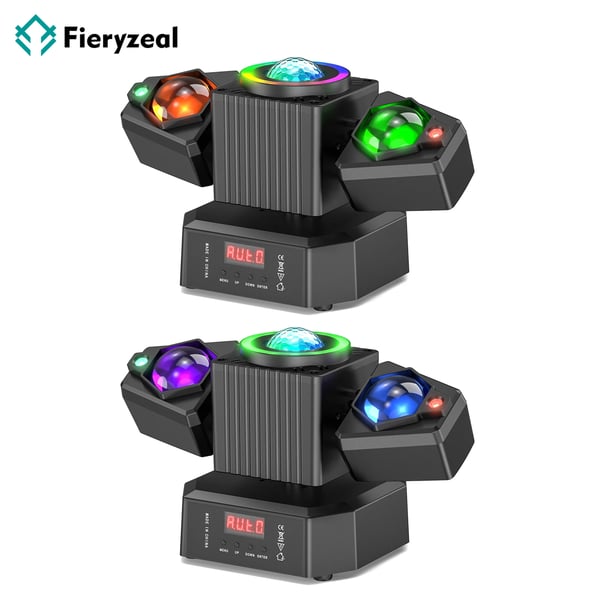 LED Lavavalo - Kaksivartinen Moving Head - 2 kpl - 65W - RGBW 4-in-1 - DMX512 19CH - Strobo & Pyörivä - EU-pistoke