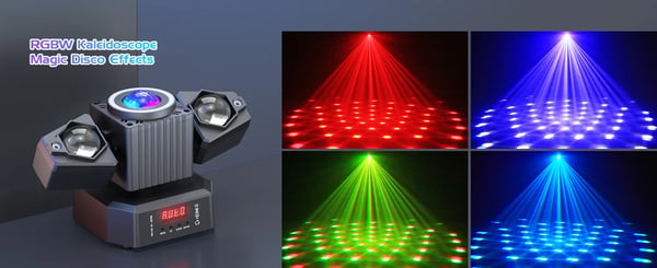 LED Scenelys - To-armet Moving Head - 2-pak - 65W - RGBW 4-in-1 - DMX512 19CH - Strobe & Rotation - EU-stik
