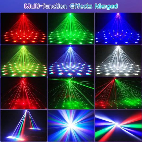 LED Scenelys - To-armet Moving Head - 2-pak - 65W - RGBW 4-in-1 - DMX512 19CH - Strobe & Rotation - EU-stik
