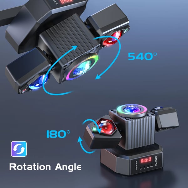 LED Scenelys - To-armet Moving Head - 2-pak - 65W - RGBW 4-in-1 - DMX512 19CH - Strobe & Rotation - EU-stik