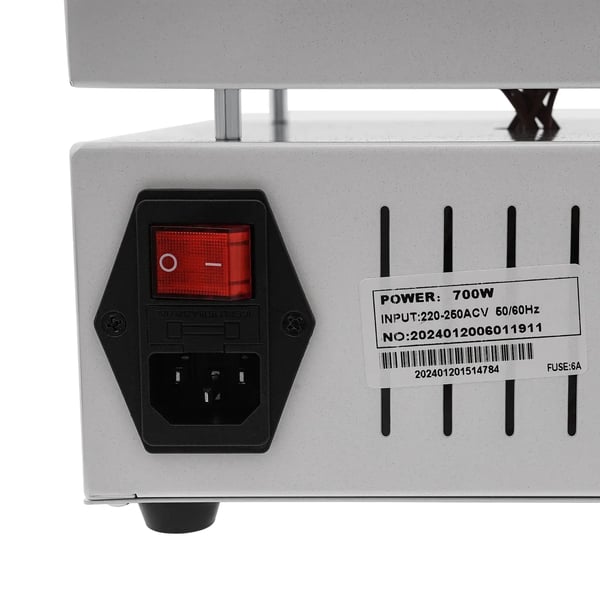 Mikroprocessorstyret hotplate - Elektrisk varmeplade - Effekt 700 W - Justerbar 0–500 °C - Aluminiumslegering - Til PCB-reparation - Hvid