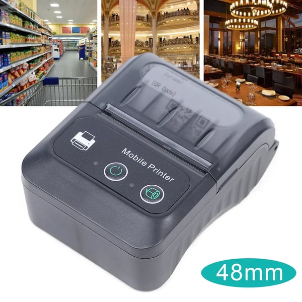 Bærbar Termisk Kvitteringsprinter - PT-280 - 48 mm Udskrivning - Bluetooth & USB - 203 DPI - 90 mm/s - 1500 mAh Batteri
