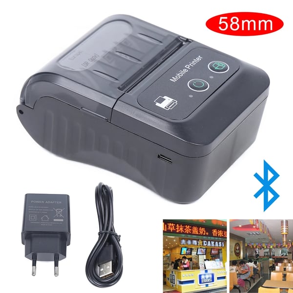 Bærbar Termisk Kvitteringsprinter - PT-280 - 48 mm Udskrivning - Bluetooth & USB - 203 DPI - 90 mm/s - 1500 mAh Batteri