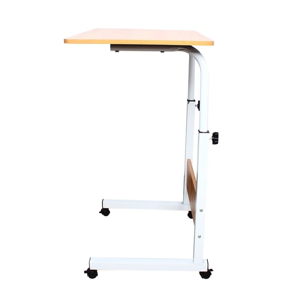 Computerbord/laptopbord - L-formet skrivebord - Med hjul - Metal (jern) - Samling kræves - Skole/erhvervsbrug