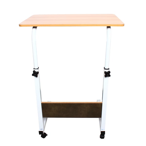 Computerbord/laptopbord - L-formet skrivebord - Med hjul - Metal (jern) - Samling kræves - Skole/erhvervsbrug
