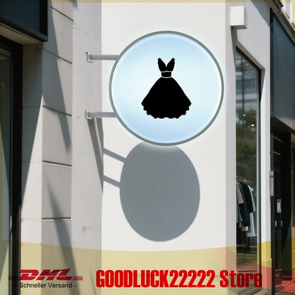 LED Lysboks - Rundt Udhængsskilt - 50,8 cm - Dobbeltsidet - Udendørs - Ramme i aluminiumslegering - God varmeafledning