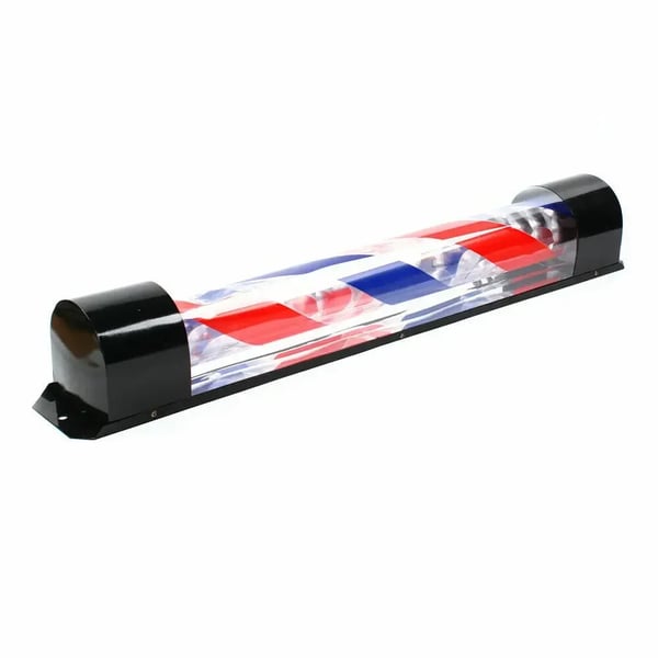 Barberpole LED - Salonskilt - Roterende - 90×13 cm - AC-strøm - Kræver samling - Pærer medfølger ikke
