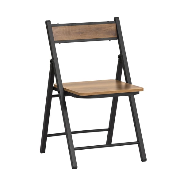FST88-PF, hopfällbar köksstol, brun, sits 43 cm, mått BxHxD ca 46×80×48 cm, vintage-stil