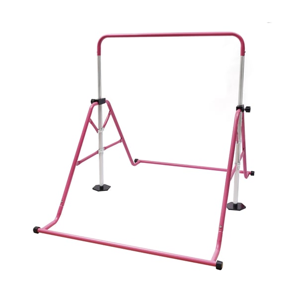 Gymnastikstativ til børn - Monkey Bars klatrestativ - Justerbar højde - Sammenklappeligt - Udvidbart - Styrketræning - Hjemmegym til børn