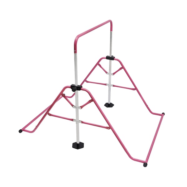 Gymnastikstativ til børn - Monkey Bars klatrestativ - Justerbar højde - Sammenklappeligt - Udvidbart - Styrketræning - Hjemmegym til børn