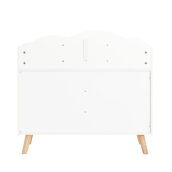 KMB100-W, barnhylla/bokhylla, 5 fack, Montessori, vit, ca 82x76x35 cm