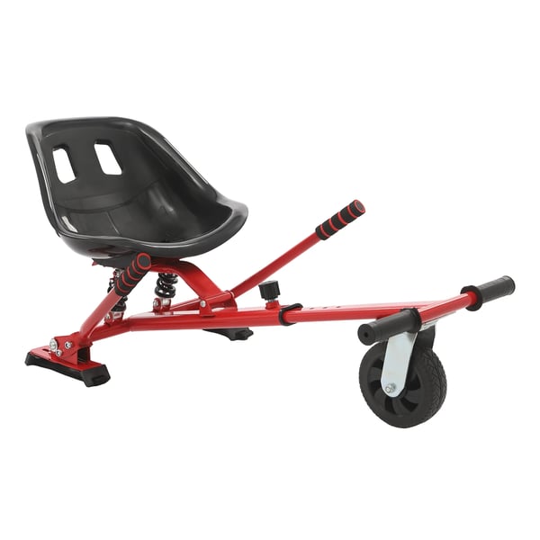 Hoverboard lisäosa - Hoverkart/go-kart-istuin - Sopii 16,5–25,4 cm pyöriin - Iskunvaimennus - Säädettävä 70–95 cm - Maks. 100 kg - Punainen