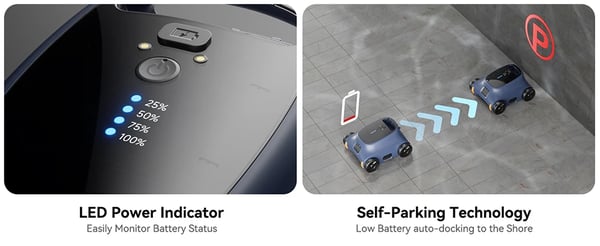 SAT 10 - Robot Poolstøvsuger - Batteri 7800 mAh - Motor 30 W - IP68 - Rengøring 180 min - Dybde 0,5–3 m - Op til 150 m² - Beige