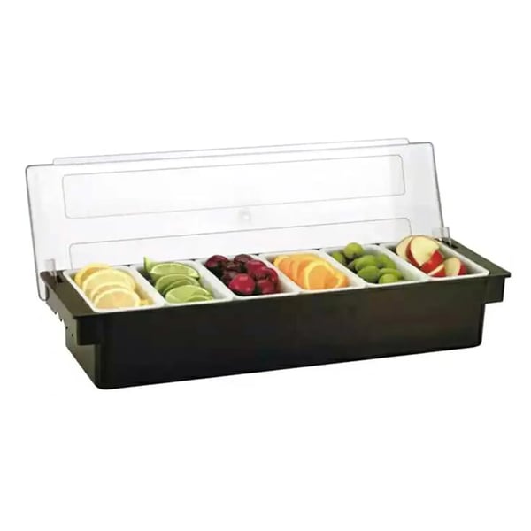 Ingrediensbeholder - Krydderi- og Tilbehørsdispenser - Med 6 Rum - Plast - Til Bar & Hjem - Multifarvet
