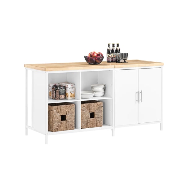 KNL09-WN køkkenø/sideboard, fritstående, hvid, ca. 170x89x60 cm