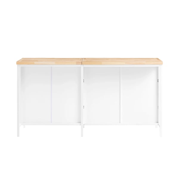 KNL09-WN køkkenø/sideboard, fritstående, hvid, ca. 170x89x60 cm