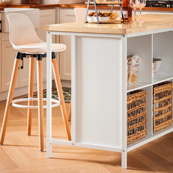 KNL09-WN køkkenø/sideboard, fritstående, hvid, ca. 170x89x60 cm