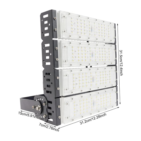 LED Valonheitin - Stadion/Kenttä 200W - Vedenpitävä - 100–277 V - EU-pistoke - ADC12-alumiini - 1,5 m johto - Vaaleanharmaa