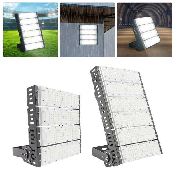 LED Valonheitin - Stadion/Kenttä 200W - Vedenpitävä - 100–277 V - EU-pistoke - ADC12-alumiini - 1,5 m johto - Vaaleanharmaa