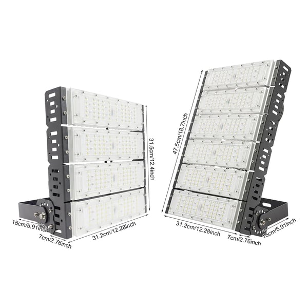 LED Valonheitin - Stadion/Kenttä 200W - Vedenpitävä - 100–277 V - EU-pistoke - ADC12-alumiini - 1,5 m johto - Vaaleanharmaa
