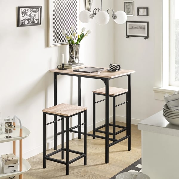 OGT10, barbordset 3-delat, bistrobord med 2 stolar, brun