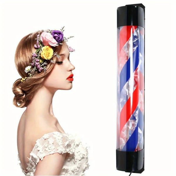Barberstang LED - Roterende Skilt - Udendørs - Oplyst LED-stribe - Vægmonteret - 90 x 13 cm - Flerfarvet
