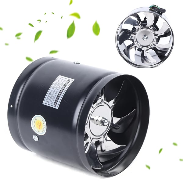 Aftræksventilator - FD-150-2 Udsugningsventilator - Ø 15 cm - 220 V - 40 W - Støjsvag - Rund - Kobber/Stål - Sort