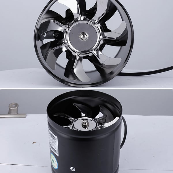 Aftræksventilator - FD-150-2 Udsugningsventilator - Ø 15 cm - 220 V - 40 W - Støjsvag - Rund - Kobber/Stål - Sort