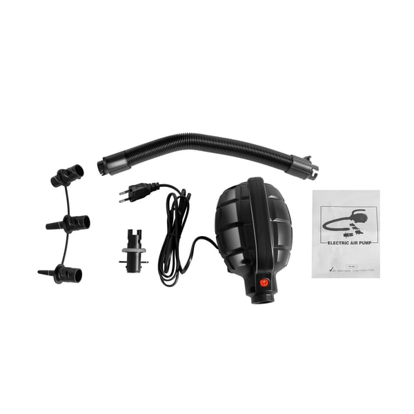 Luftpumpe - Elektrisk oppustningspumpe - 600 W - 220 V EU-stik - 17000 Pa Højt tryk - Hurtig oppustning 2 min - Til oppustelige - Sort