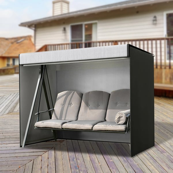 Puutarhakeinun suojapeite - Suojus - 210D Oxford - Vedenpitävä - 160×120×170 cm - Musta