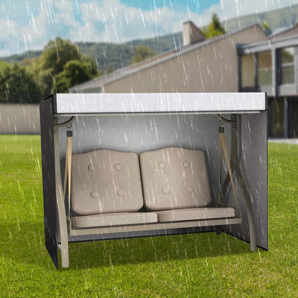 Puutarhakeinun suojapeite - Suojus - 210D Oxford - Vedenpitävä - 160×120×170 cm - Musta
