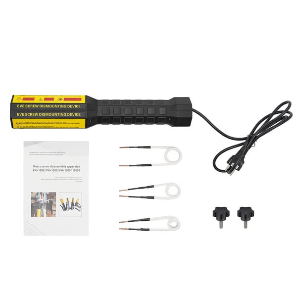 Mini magnetisk induktionsvarmer 1000 W - Induktionsvarmer sæt - Bærbar - Flammefri bolt/møtrikløsner - Til bil - Sort