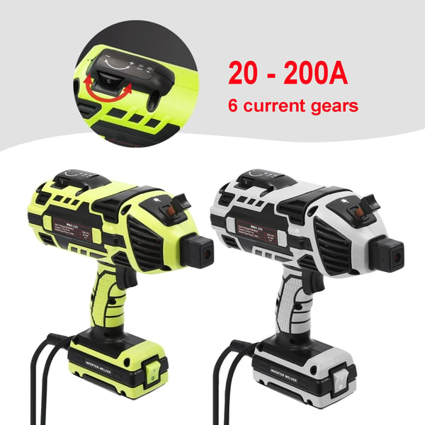 MMA/ARC Inverter Svejser - MMA200 - Effekt 4,6 kW - Spænding 220 V - Strøm 20–200 A - IGBT-teknologi - EU-stik - Vægt 2,85 kg - Sort