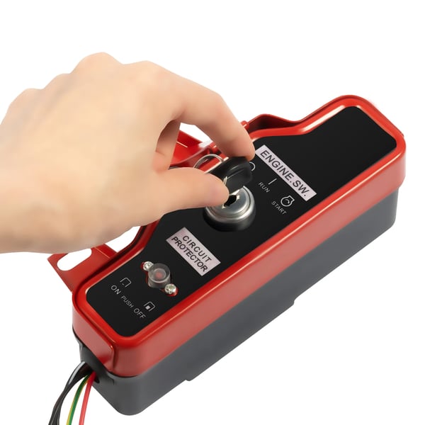 Elstartsæt - Startmotor & Svinghjul - 12V - Til GX160/GX200 - Direkte udskiftning - Rød