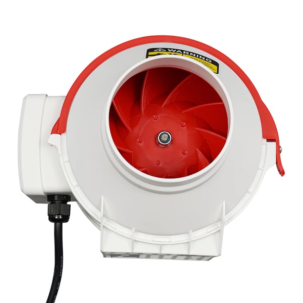 Poistopuhallin - Kanavapuhallin - Halkaisija 100 mm - Ilmavirta 310 m³/h - Teho 40 W - 2 Nopeutta 2220/2600 rpm - EU-pistoke 220 V - Valkoinen