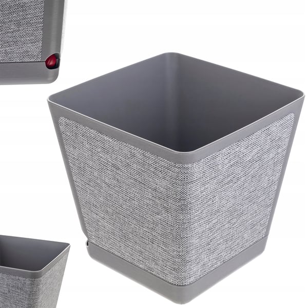 Blomsterkrukke/Yderkrukke - Plastkrukke med stativ - Mellem - Lysegrå