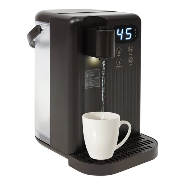 Vanddispenser - Elektrisk bordmodel - 3 L Kapacitet - 12 Temperaturtrin 25–99°C - 220–240 V 50 Hz - PP-materiale - Sort