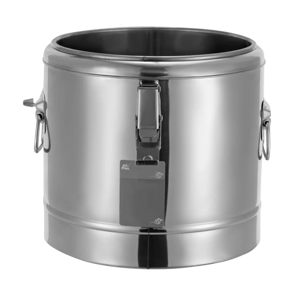 Isoleret suppebeholder - 10 l rustfrit stål - 12 t varmeholdning - Låsbart låg - Til hjem og erhverv - Sølv