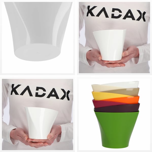 Urtepotteskjuler - Overpotte Til Planter - Asymmetrisk Design - Til Stue - Mellem - Mørk Khaki