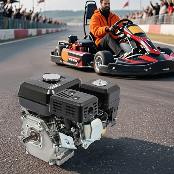 Benzinmotor - 4-takts OHV - 7,5 hk - 212 cc - 3600 rpm - 20 mm aksel - Trækstart - Luftkølet - Sort
