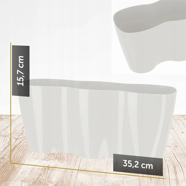 Orkidé Yderpotte - Potteovertræk - Til Orkidéer - 35 cm - Lysegrå