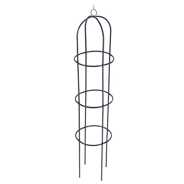 Trädgårdsobelisk - Spaljé Växtstöd - För Klätterväxter - 40 x 40 x 190 cm - Grå