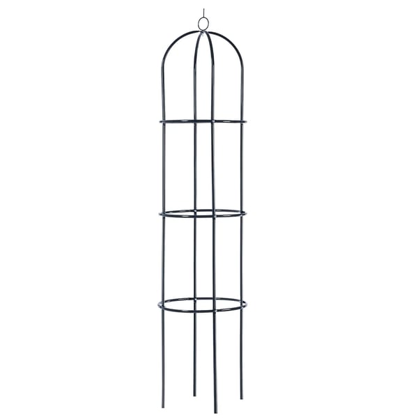 Haveobelisk - Plantestativ Spalier - Til Klatreplanter - 40 x 40 x 190 cm - Grå