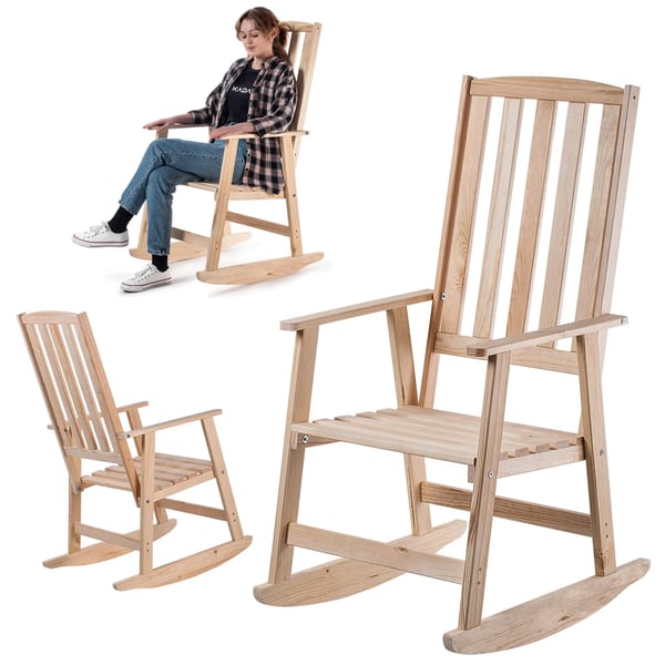 Gyngestol i naturtræ - Gyngestol - Klassisk design - Stabil konstruktion - Natur