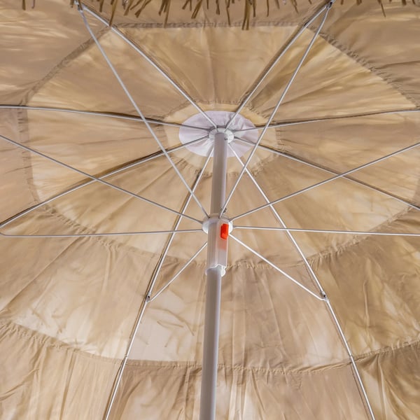 Hawaii Parasol - Strand- og Haveparasol - Justerbar - Sammenklappelig - Til Terrasse & Altan - 155 cm