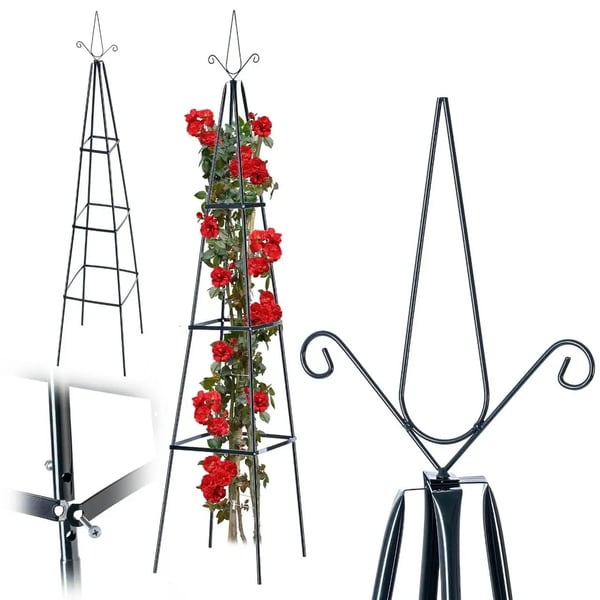Havebue - Rosenbue & Espalier - 200×40×40 cm - Til Klatreplanter - Grå