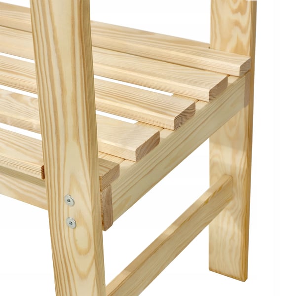 Havebænk - Parkbænk i træ - 119 cm - Til udendørs brug - Terrasse og have
