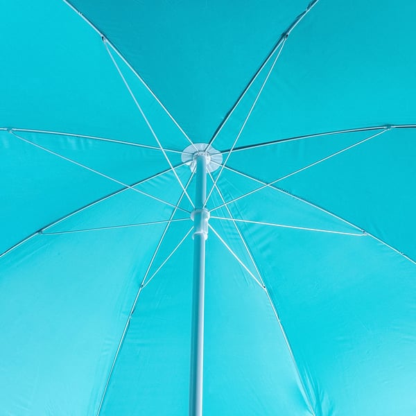 Haveparasol - Parasol - Ø 220 cm - Sammenklappelig - Robust - Til strand, altan, terrasse