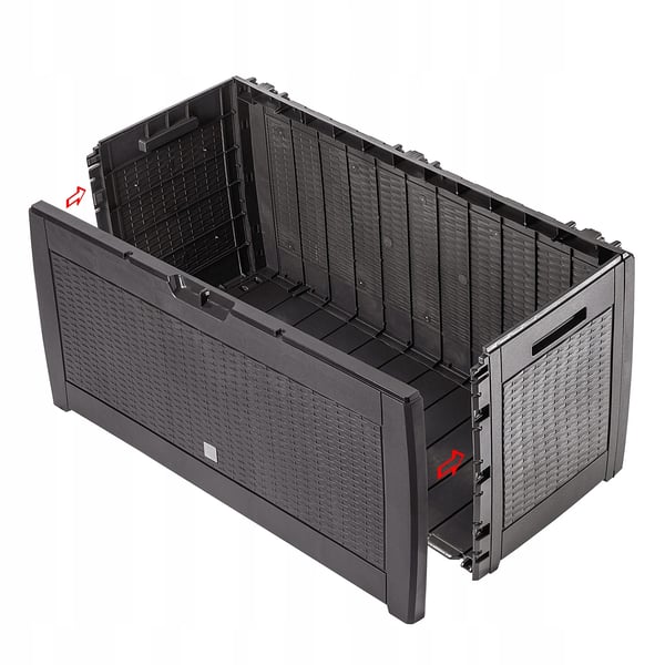 Have opbevaringsboks - Pudeboks - 310 l - Til have, altan, terrasse - Udendørs opbevaring - Brun